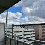 マンションハト除け防鳥ネット張替、ハト糞洗浄