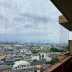 ベランダハト避けネット｜15mm防鳥ネット施工